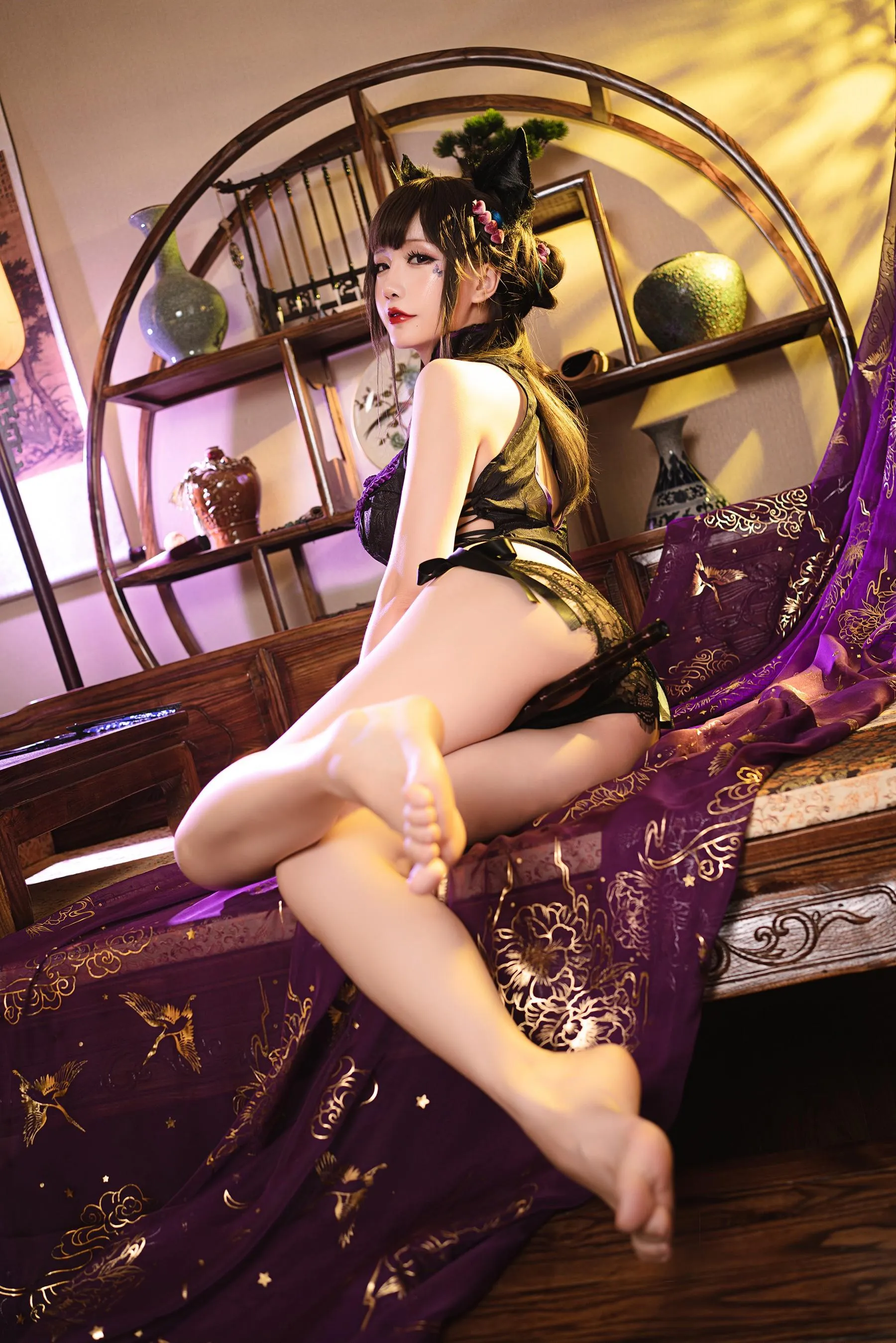 星之迟迟 – NO.122 蝴蝶旗袍 [47P]插图9